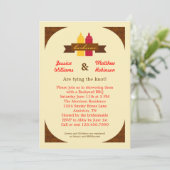 BBQ Couples Bridal Shower Invitation Kaart (Staand voorkant)
