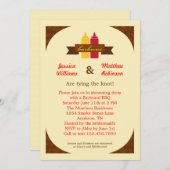 BBQ Couples Bridal Shower Invitation Kaart (Voorkant / Achterkant)