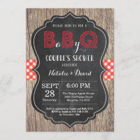 BBQ Couples Shower Invitation Baby Q Backyard Basi
