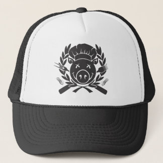 BBQ Crest - zwart afdrukken Trucker Pet