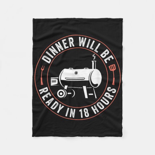 BBQ Dad Funny Roken Vlees Roker Barbecue Dad App Fleece Deken (Voorkant)