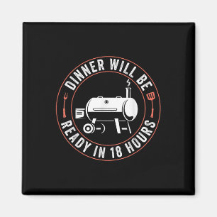 BBQ Dad Funny Roken Vlees Roker Barbecue Dad App Magneet