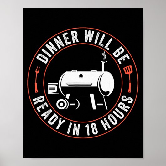 Bbq Dad Funny Smoking Meat Smoker Barbecue Dad App Poster (Voorkant)