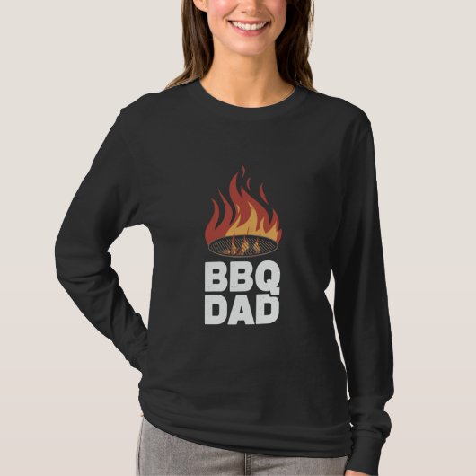 BBQ Dad Pun Rookvlees Design over het roken van vl T-shirt (Voorkant)