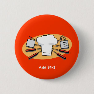 BBQ de sjabloon van de speld-backknoop van vandaag Ronde Button 5,7 Cm
