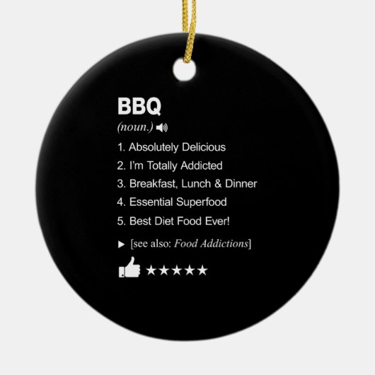 BBQ Definition Betekenis grappig Keramisch Ornament (Voorkant)