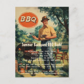  BBQ Delight: Classic Backyard Cookout Scen Briefkaart (Voorkant)