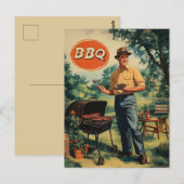 BBQ Delight: Classic Backyard Cookout Scen Briefkaart (Voorkant / Achterkant)