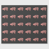 BBQ Diagram Filipino varkensvlees Cadeaupapier (Vlak)