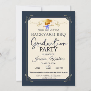 BBQ diploma-uitnodiging voor afstudeerfeest Kaart