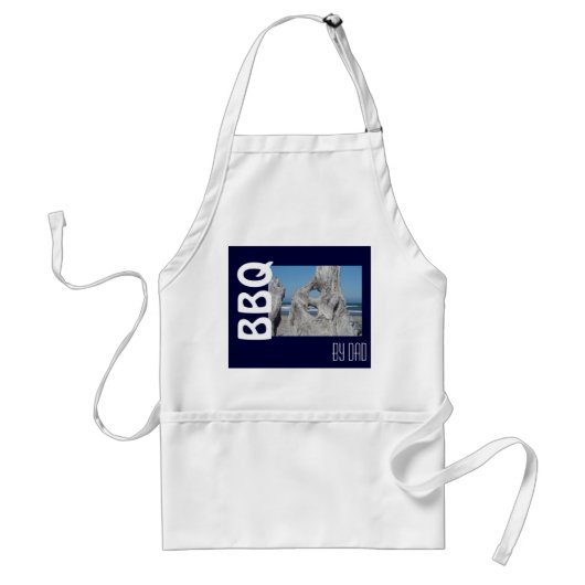 BBQ door Vader schort Blue Sky Ocean Wave Driftwoo (Voorkant)