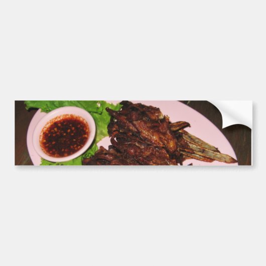 BBQ Duck Beaks ... Thai Asian Street Food Bumpersticker (Voorkant)