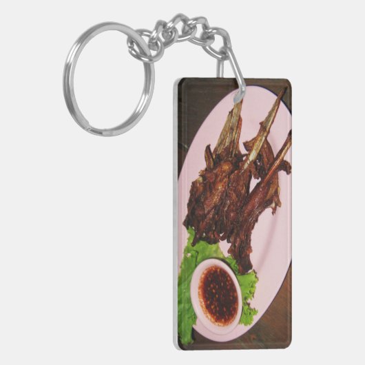 BBQ Duck Beaks ... Thai Asian Street Food Sleutelhanger (Voorkant Links)