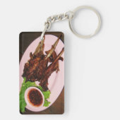 BBQ Duck Beaks ... Thai Asian Street Food Sleutelhanger (achterkant)