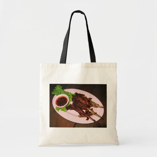 BBQ Duck Beaks ... Thai Asian Street Food Tote Bag (Voorkant)