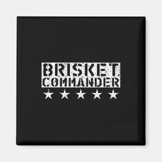 [bbq Dude] Brisket Commander Bbq Shirt  Magneet