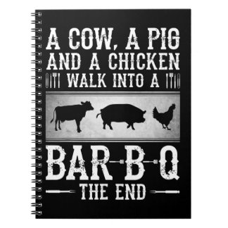 BBQ | Een Koe Een Varken En Een Kip Gaan Naar BBQ Notitieboek
