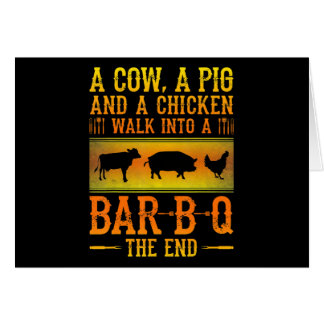 BBQ | Een Koe van een varken en een kippenkop in e