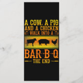 BBQ | Een Koe van een varken en een kippenkop in e Menu (Voorkant)