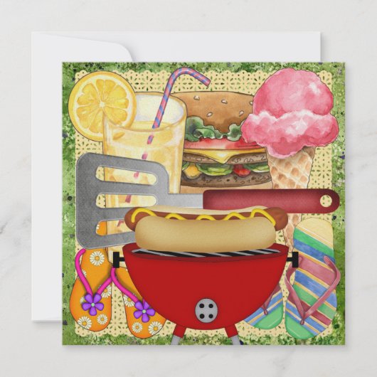 BBQ - Einde van het jaar feest! SRF Kaart (Voorkant)