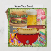 BBQ en bier - 4 juli! SRF Kaart (Voorkant / Achterkant)