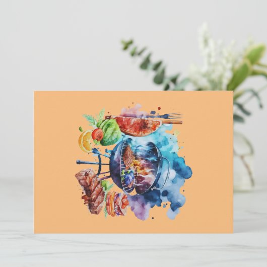 BBQ en grill Kaart (Staand voorkant)