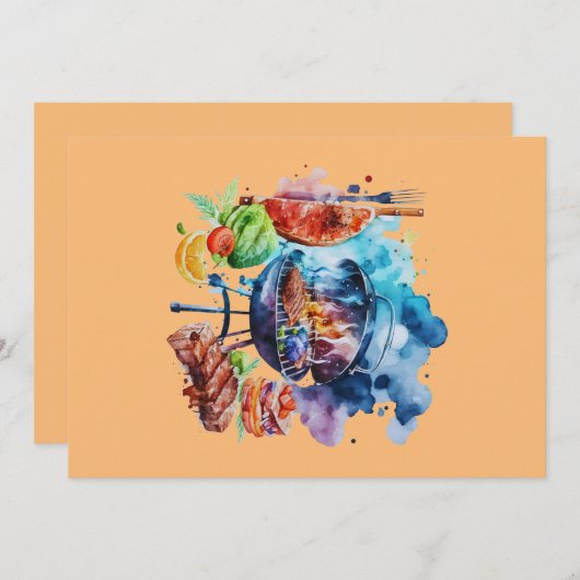 BBQ en grill Kaart (Voorkant / Achterkant)