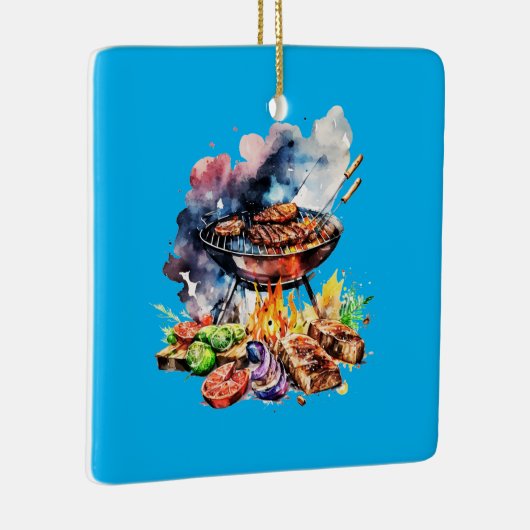 BBQ en grill Keramisch Ornament (Rechts)