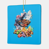 BBQ en grill Keramisch Ornament (Links)