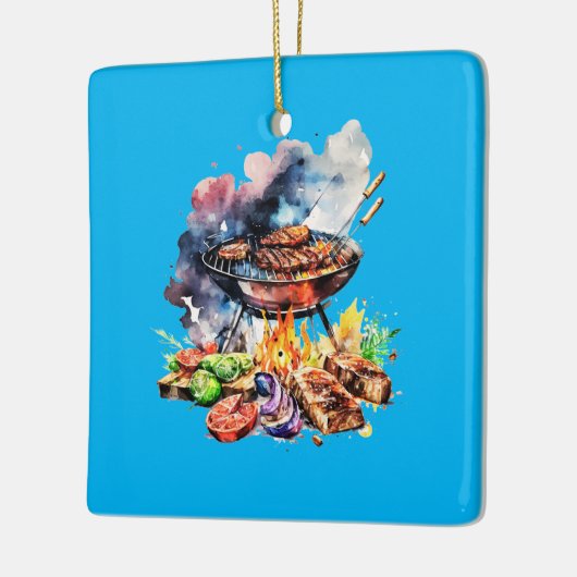 BBQ en grill Keramisch Ornament (Links)