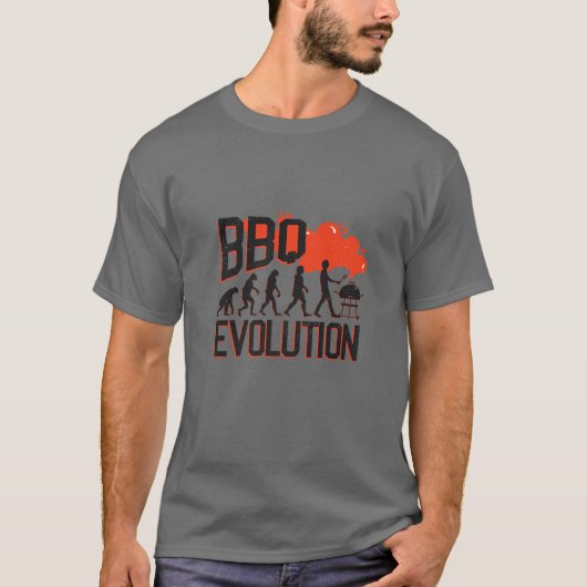 BBQ Evolution | Funny Barbecue Grilling Joke T-shirt (Voorkant)