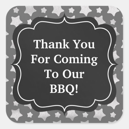 BBQ Faux Chaulk board sticker (Voorkant)