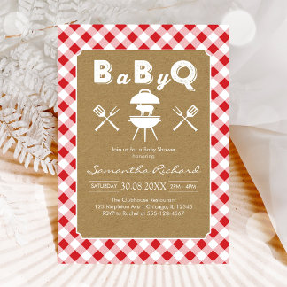 BBQ-feest baby shower uitnodiging
