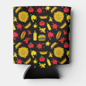 BBQ-feest Burgers Hot Dogs Mosterd Spatten Patroon Blikjeskoeler (Voorkant)