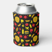 BBQ-feest Burgers Hot Dogs Mosterd Spatten Patroon Blikjeskoeler (Blikje Achterkant)