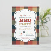 Bbq-feest Kaart (Staand voorkant)