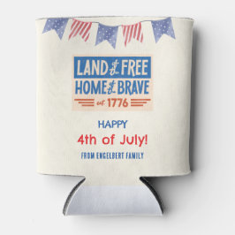BBQ-feest Patriotisch Amerikaans 4 juli gasten Blikjeskoeler