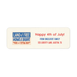 BBQ-feest Patriotisch Amerikaans 4 juli gasten Etiket