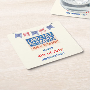 BBQ-feest Patriotisch Amerikaans 4 juli gasten Kartonnen Onderzetters