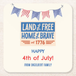 BBQ-feest Patriotisch Amerikaans 4 juli gasten Kartonnen Onderzetters