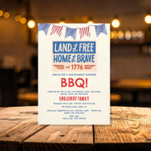 BBQ-feest Patriotisch Amerikaans 4 juli