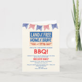 BBQ-feest Patriottisch Amerikaans 4 juli Opgevouw (Voorkant)