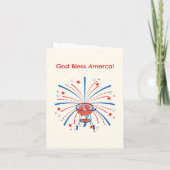 BBQ-feest Patriottisch Amerikaans 4 juli Opgevouw (Achterkant)
