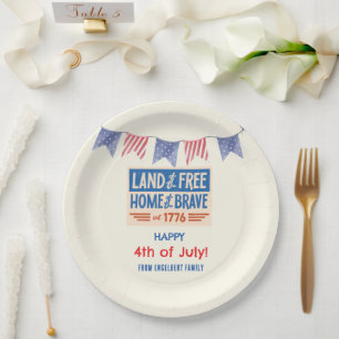 BBQ-feest Patriottisch Amerikaans 4 juli tafel Papieren Bordje