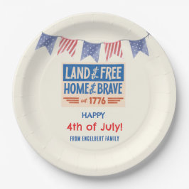 BBQ-feest Patriottisch Amerikaans 4 juli tafel Papieren Bordje