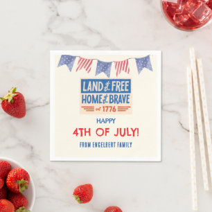 BBQ-feest Patriottisch Amerikaans 4 juli tafel Servet