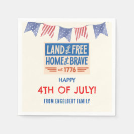 BBQ-feest Patriottisch Amerikaans 4 juli tafel Servet
