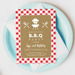 BBQ-feest verjaardagsuitnodiging Kaart