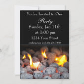 BBQ feestvuur uitnodigen Kaart (Voorkant)