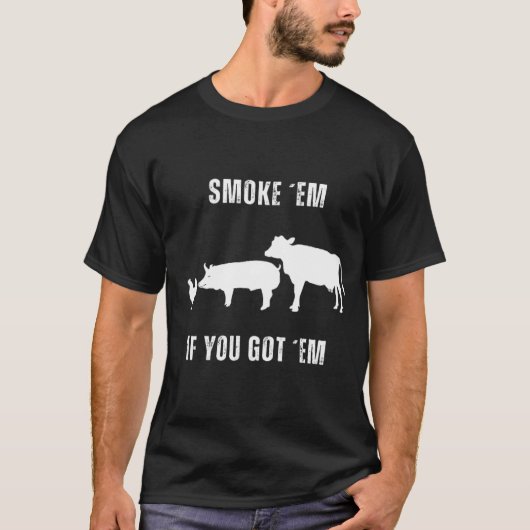 BBQ Fire: Design die sissen T-shirt (Voorkant)